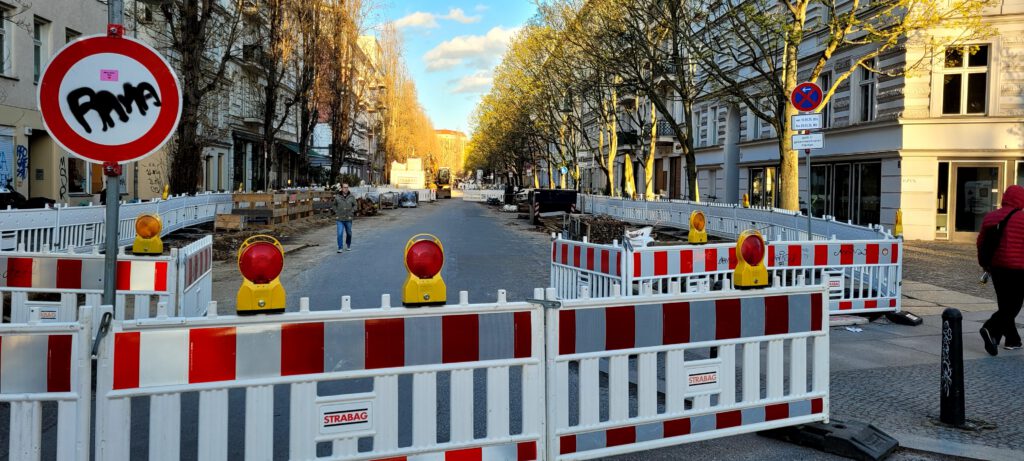 Baustellen Tetris in der Sredzkistraße